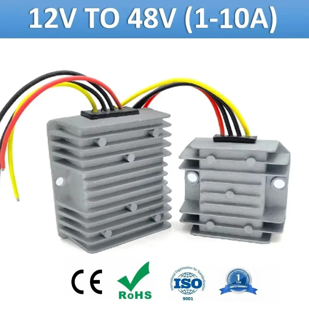 12V24V to 48V 12VDC to 48VDC Voltage Stabilizer 1A-10A Boost Power Converter DC Step Up Converter 12V-48V Car Regulators