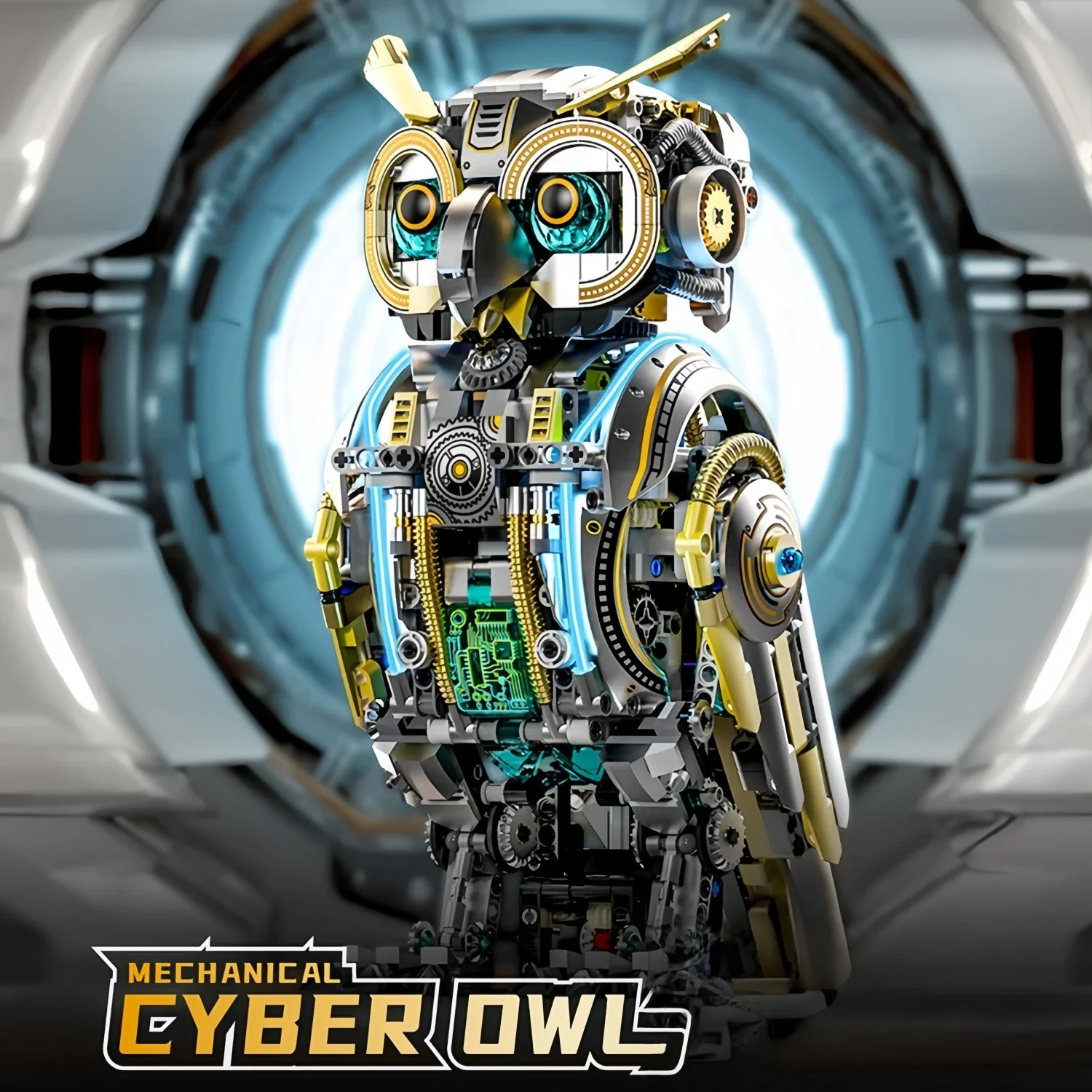 

1296PCS Mechanical Owl Building Sets MOC Creative 3D Assembly Blocks Bricks Model Birthday Christmas Toy for Kids Boys Gifts