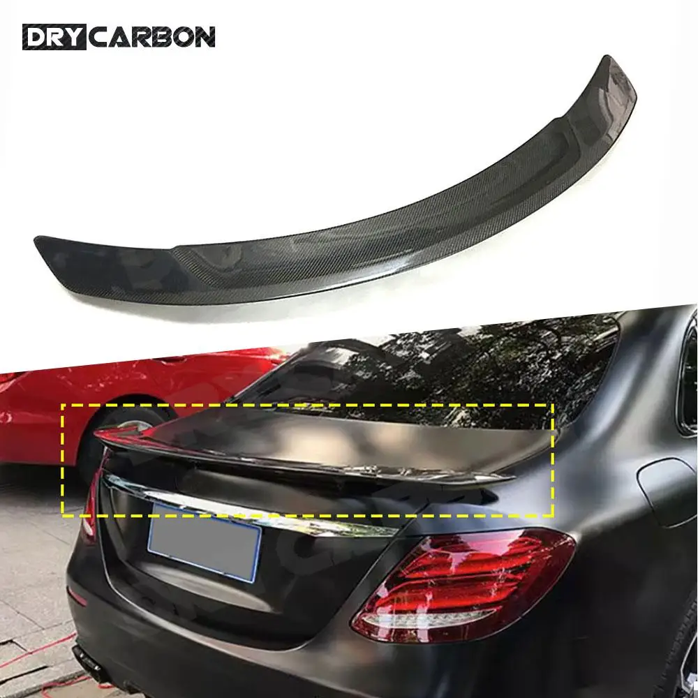 

Carbon Fiber Rear Trunk Duck Spoiler Wing Body Kits for Benz E Class W213 E63 AMG Sedan 2017 2018 2019 FRP Car Boot Accessories