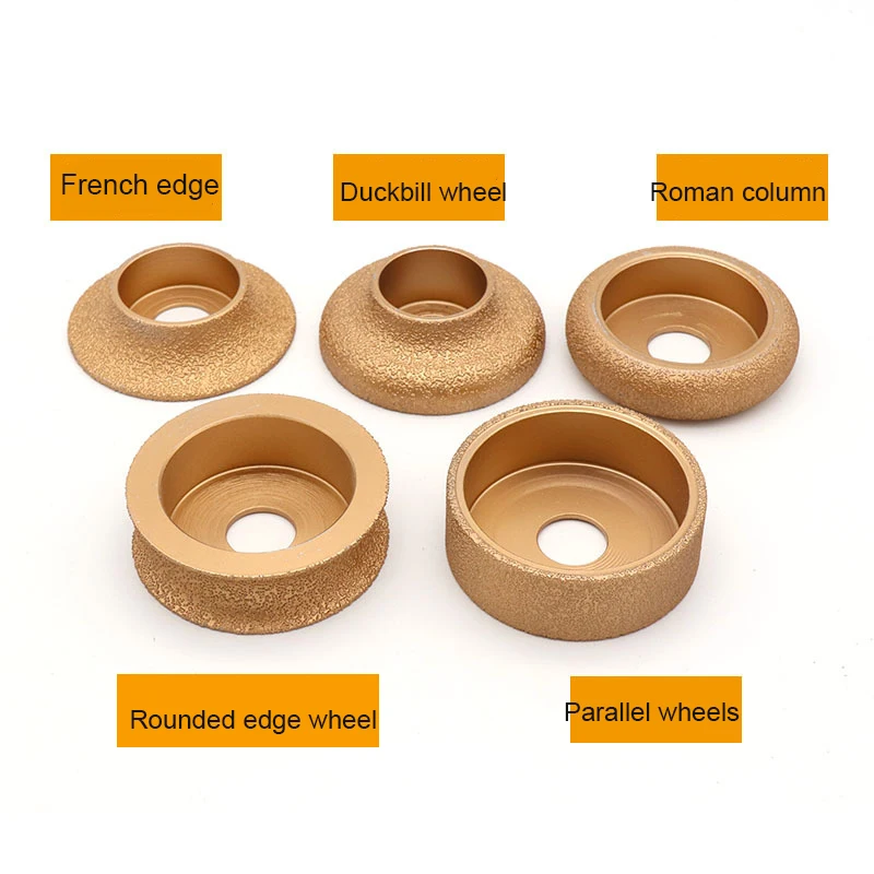 1PCS Bore 20mm Dia 3inch/75mm Dry Vacuum Brazed Diamond Grinding Wheel Demi-Bullnose Edge Profile Grinding Disc