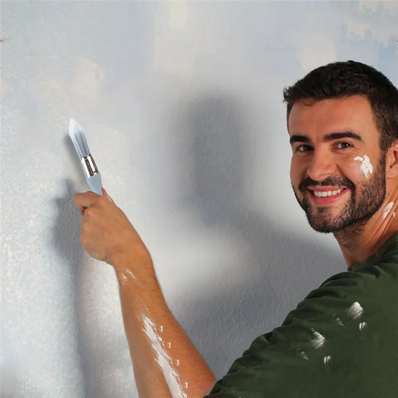 A95I-kleine kwastversiering kwastrandschildergereedschap voor aanraakverf, hoek, vleugel, plint, 4-pack