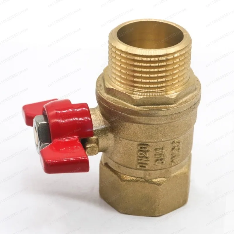 standard wholesale high pressure two-piece inner and outer silk buckle brass straight through butterfly handle ball valve