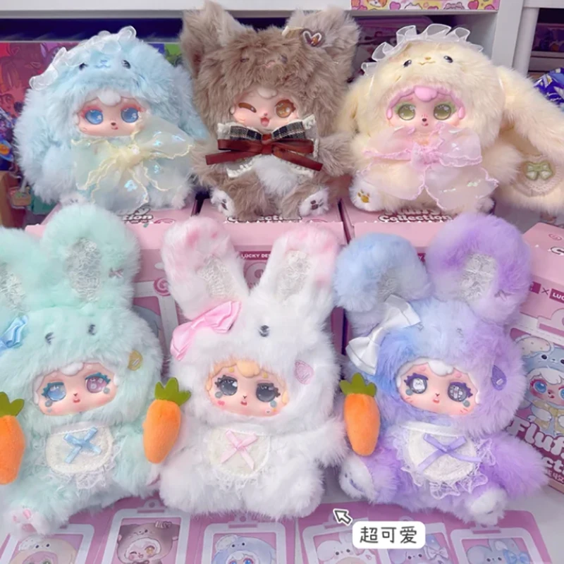 

Lucky Deer Nai Nororo Studio Nini Poka Fluffy Rabbit Blind Box Cute Vinyl Face Stuffed Doll For Toy desktop ornament