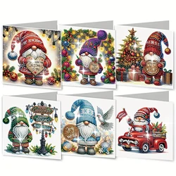 6-piece DIY diamond painting set Christmas lame theme greeting card, blessings and wishes, unique design