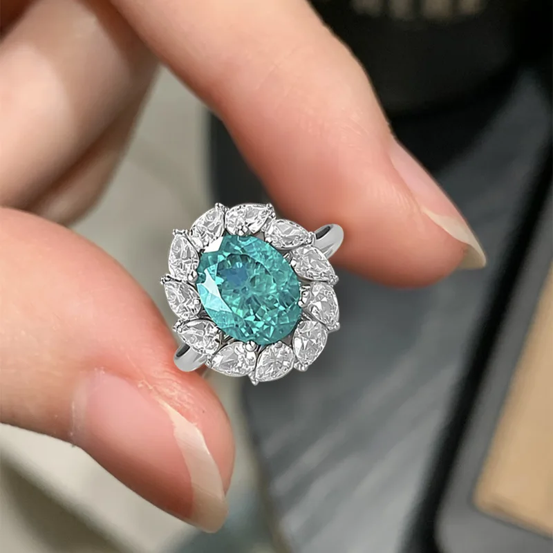 xiaoyan-cultivates-new-100-s925-silver-8-10mm-dan-shaped-paraiba-ice-cracked-yag-ring-high-end-exquisite-jewelry