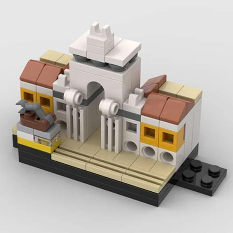 스트리트 뷰 모델 MOC 빌딩 블록 리스본 건축 스카이라인 모듈형 기술 어린이 휴일 선물 조립 장난감 세트