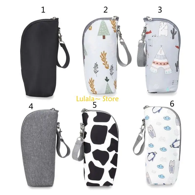 Y4QA Baby Bottle Warmer Portable Travel Milk Bottle Thermal Bag Feeding Bottle Heating Waterproof Diaper Organiser Bag