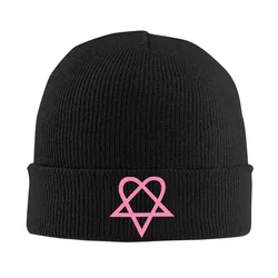 Heartagram HIM Bonnet Hats Beanie Hats Printed Knit Hat Autumn Winter Street Unisex Adult Kpop Elastic Cap