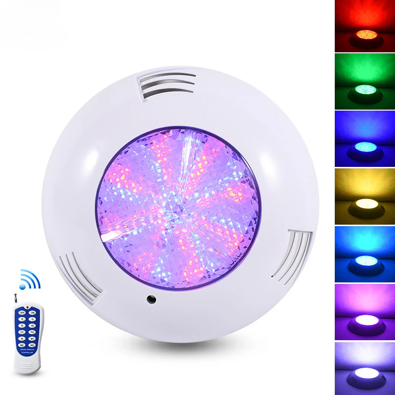 

Outdoor Waterproof LED Swimming Pool Light 12V Seven Color Remote Control Underwater Light Pool Wall Mounted Landscape Light