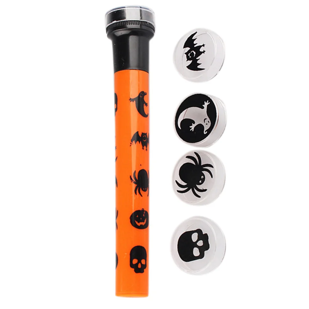 

5 Sets Halloween Projection Flashlight Haunted House Pumpkin Lamp Plastic Ghost Pattern Projector