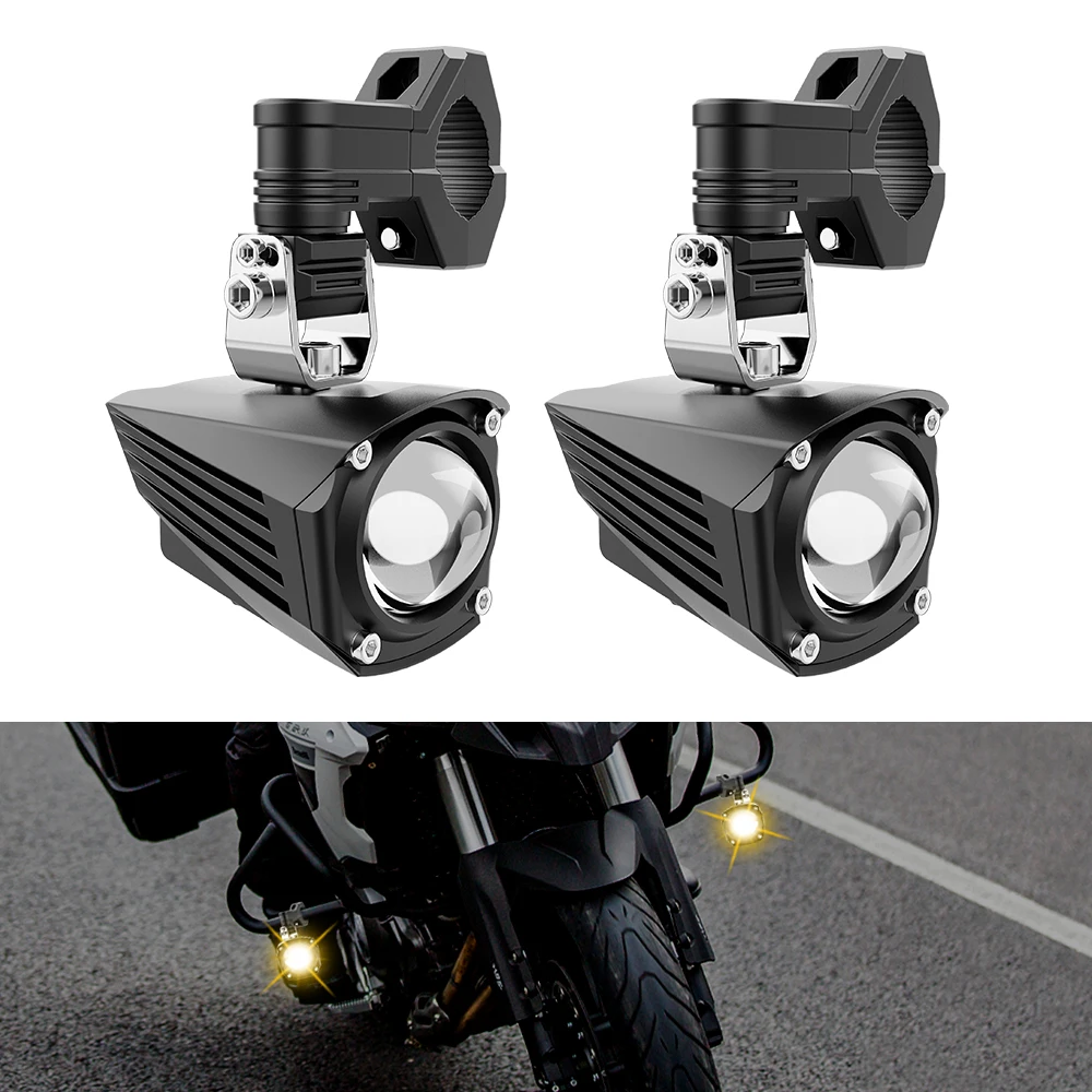 Factory Mini Led Working Driving Headlight Drive Lamp Fog Light H4 H6 T19 High Low Beam for BMW F800 R1200 Motorcycle