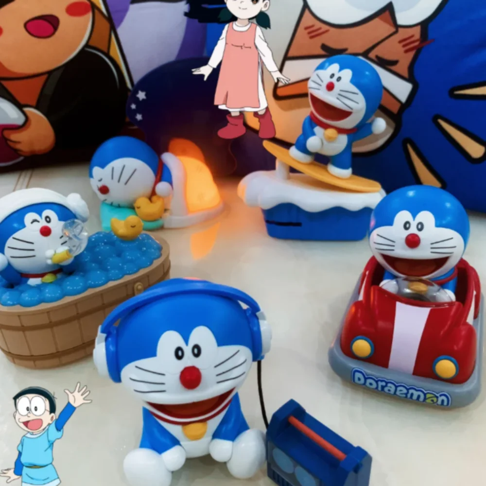 

2025 Doraemon Cute Doll Anime Peripherals Action Fiugres Model Toy Ornament Kid Halloween Christmas Gift