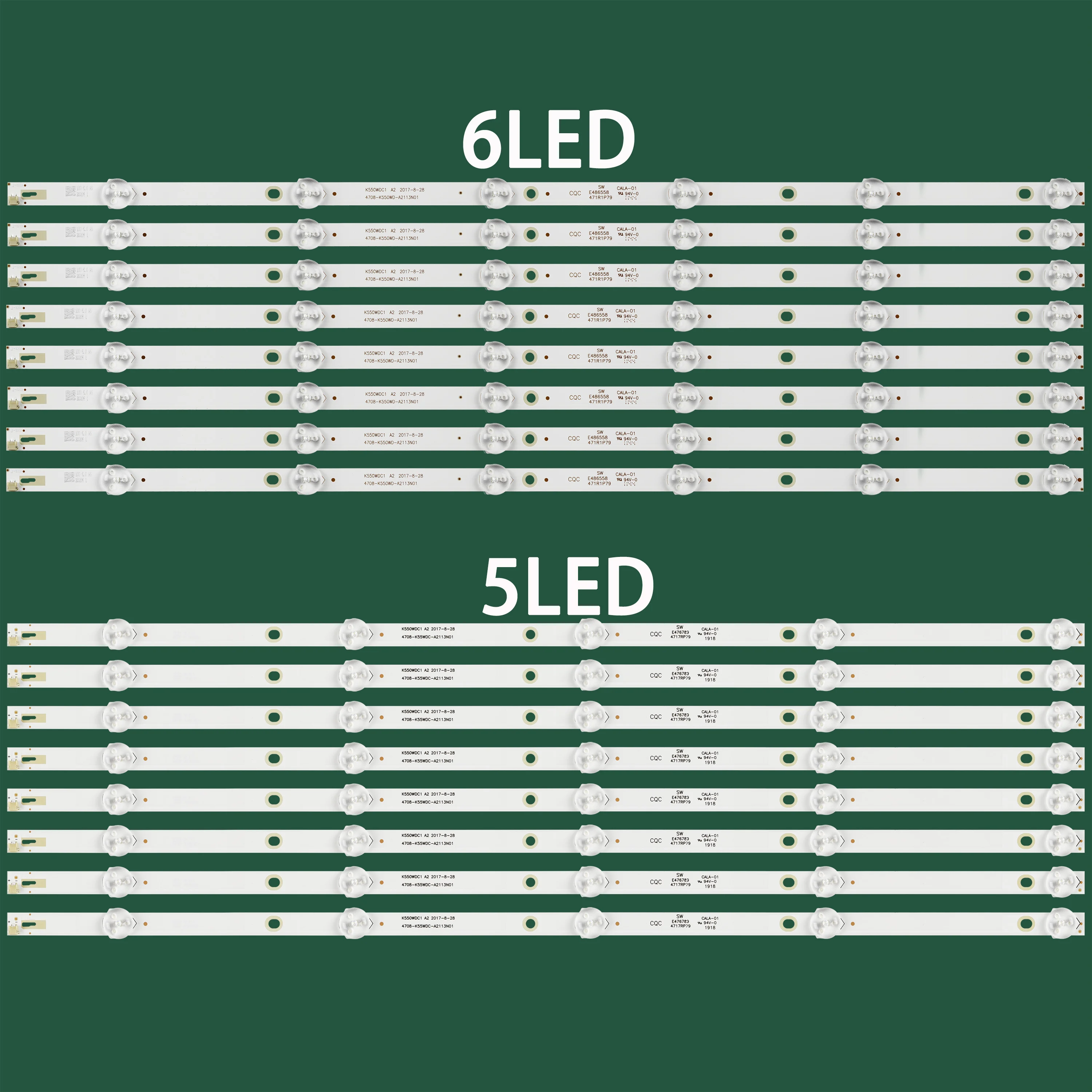 Tira de luces LED, accesorio para Philips K550WDC1 A1 4708-K55WDC-A2113N01 55U5080 55PUF6092 55PUF6022 LE55D8800 471R1P79 4708-K55WDC-A1113N01