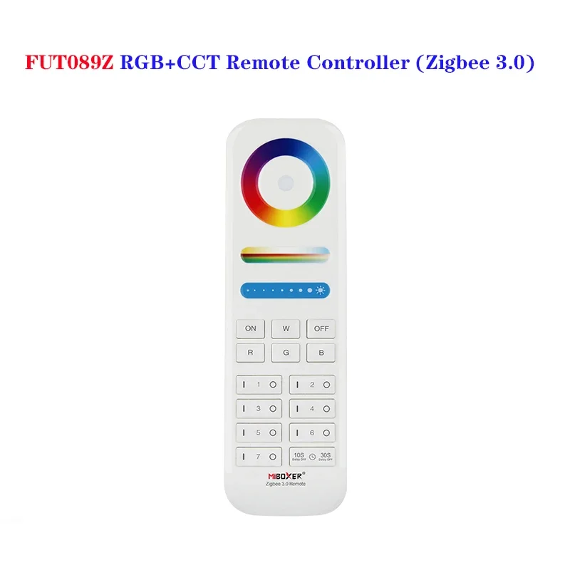 Miboxer Zigbee 3.0  RGB+CCT Remote Controller 7 Zones Control For RGB+CCT LED Light Strip FUT089Z