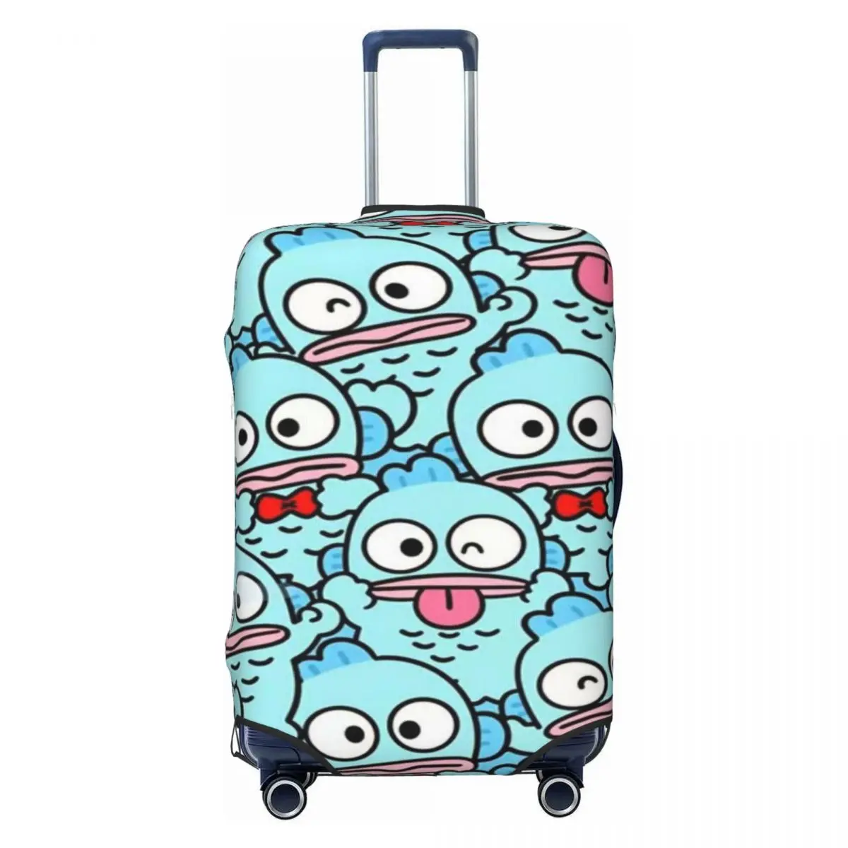 

Custom Hangyodon Cartoon Travel Luggage Cover Washable Suitcase Cover Protector Fit 18-32 Inch