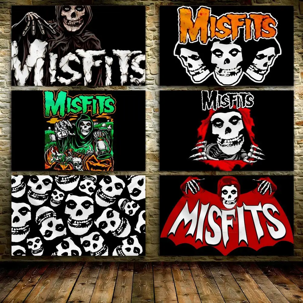 Rock Band M-misfits Flags Custom Wall Hanging Background Art Banner For Bedroom Home Living Room Outdoor Decor
