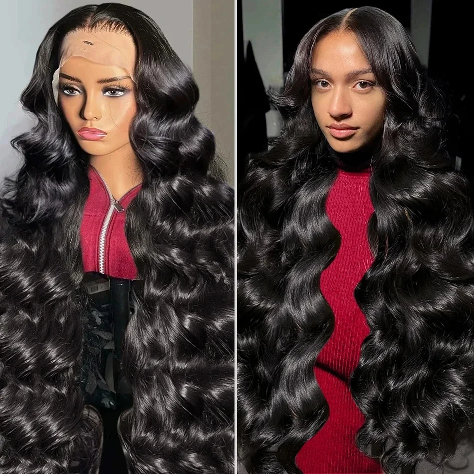 30inch 13x4 Body Wave Lace Front Wig Human Hair PrePlucked Brazilian Human Hair 13X6 Hd Lace Frontal Wigs For Women