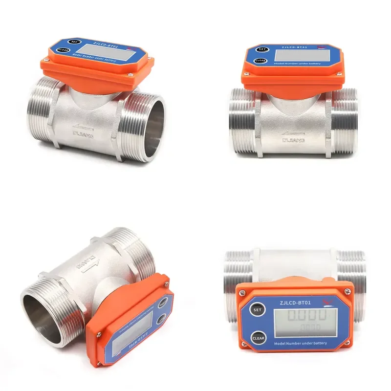 ZJSUS-BT01-DN50 SEA Dijiang Industrial Digital Display Meter 2 Inch SUS Flow Meter 60-1100LPM for Liquids Water Sewage