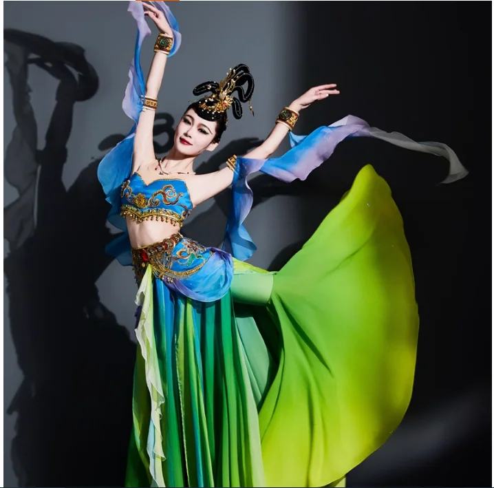 

Ancient Costume Chinese Style Classical Dance Dress Fairy Pipa Stage Performance Dunhuang Hanfu