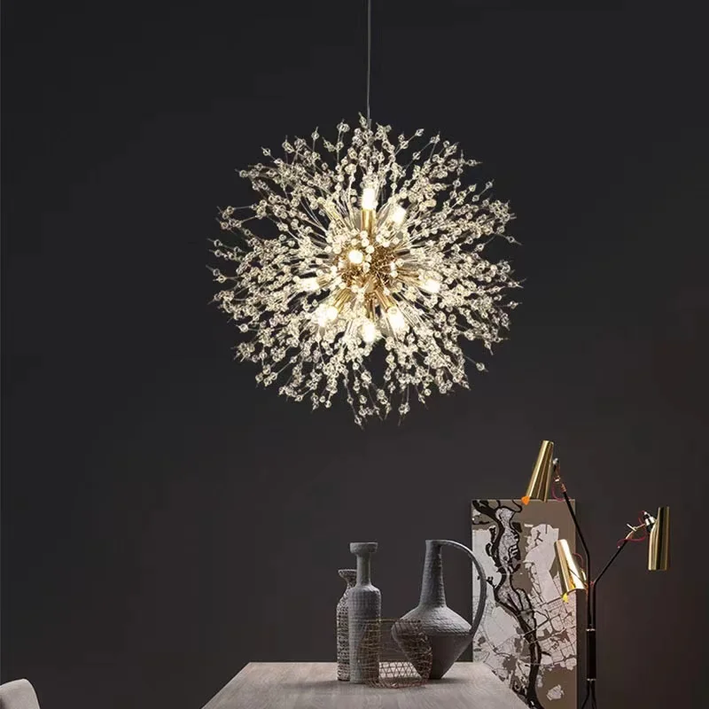 

Modern LED Dandelion Chandelier Interior Decor Hanging Lamp Dining Table Kitchen Island Pendant Lamp Living Room Bar Cafe Light