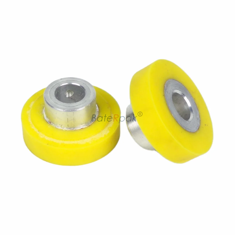 BateRpak-Máquina de embalagem Vertical peça sobresselente, Yellolw Ruber Film Roda de imprensa, 1 par = 2pcs roda preço, 14 milímetros