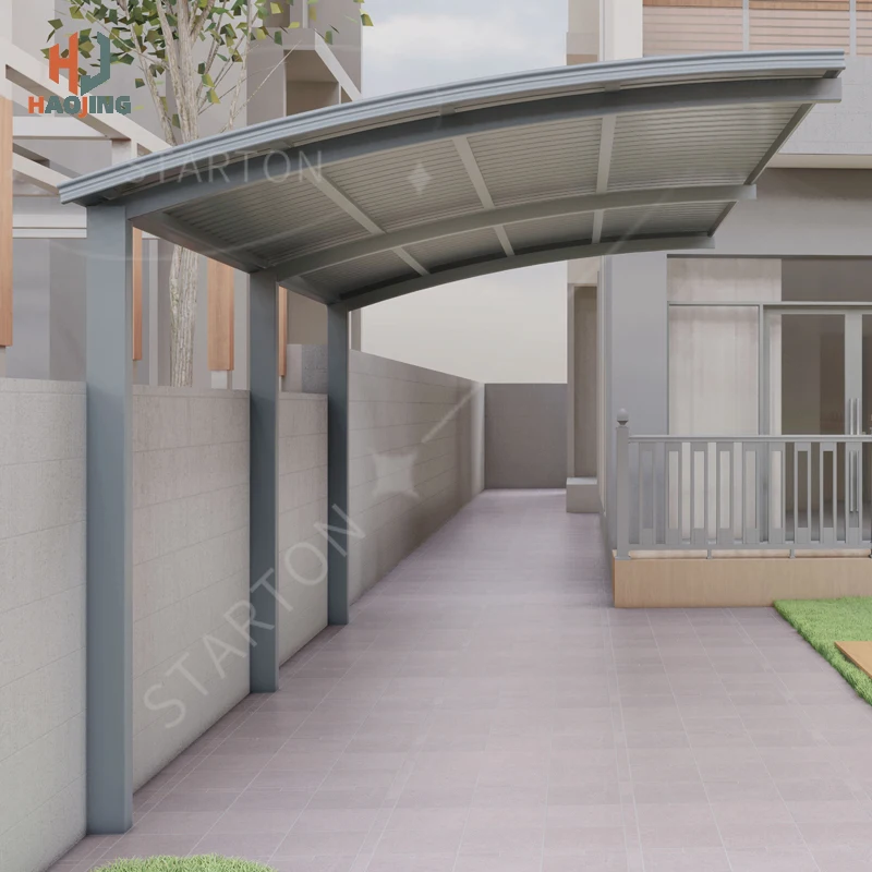 Aluminum Tile Carport Voiture Extérieur Outdoor Great Wall Board Metal Garage Für Auto Canopy Rv Carports for Car Parking Custom