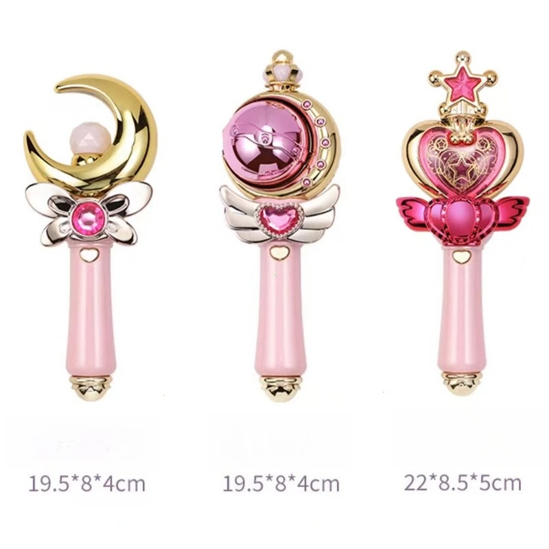 Fairy Magic Wand Glowing Musical Sound Effects Toys Cutie Moon Rod Wand Figure Toys Queen Transformation Wand Stick Girls Gifts - view 5