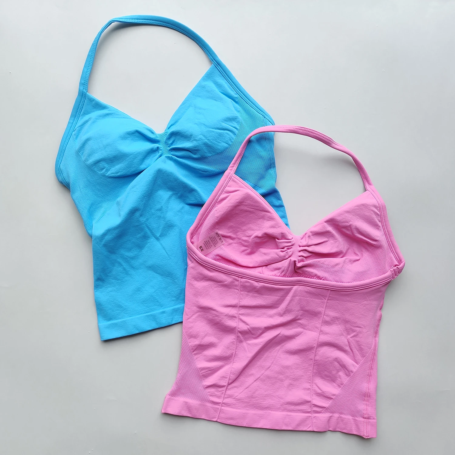 ARFTE Longline Strappy Gym Top Backless Gym Clothes Women Scrunch Built-in Bra With Removable Cups Yoga Tank Tops image 4