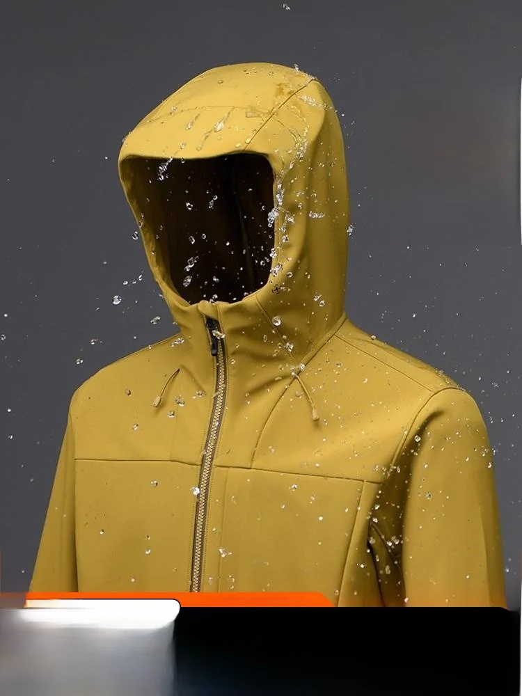 All-Weather Series Soft  Jacket Windproof Water-Resistant Breathable Outdoor Sports Hooded Couple's Fashionable Jacket