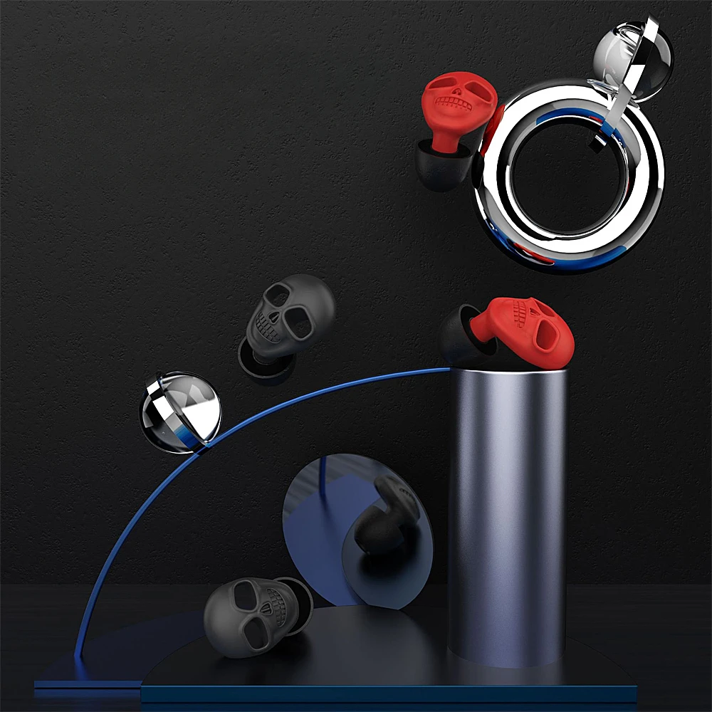 Skull Head Silicone Noise Reducing Earplugs Waterproof Swim Earplug Concert Ear Plug Hearing Protection Sound Insulation Product