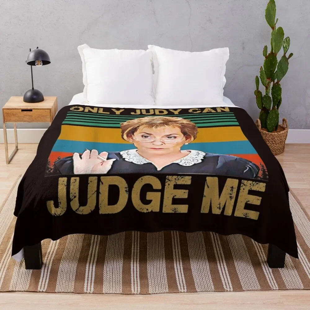 

Funny Only Judy can judge me Retro Vintage Throw Blanket Soft Solid Color Blanket for Couch Bed