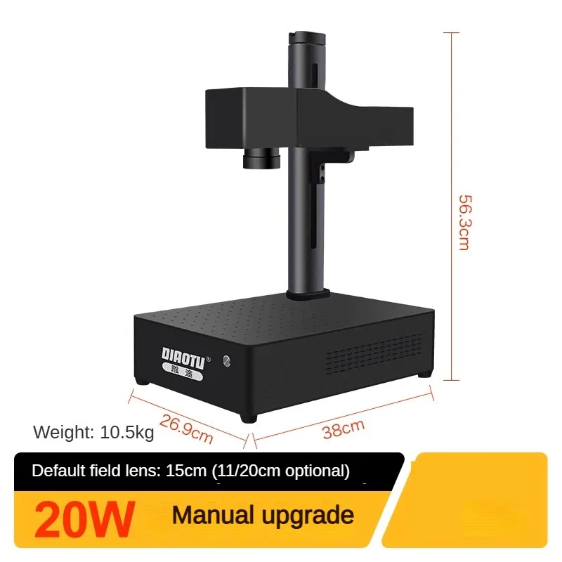 B3 Disassembled Desktop Optical Fiber Laser Nameplate Marking Machine Mini Fiber Laser Marker for Plastic Metal 20W