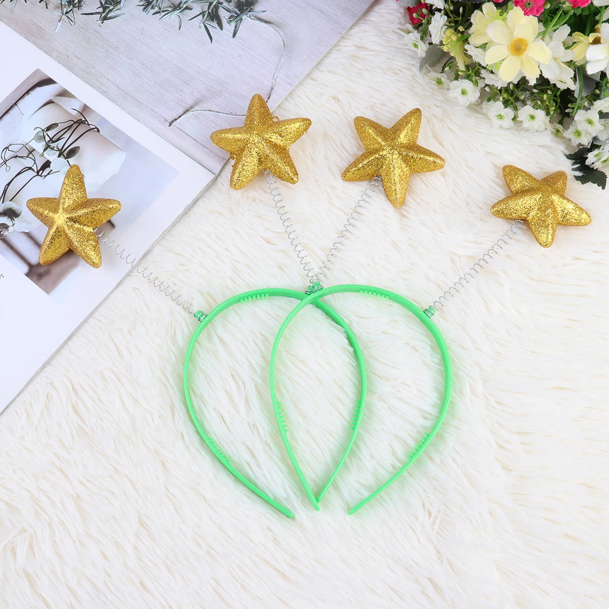 

6 Pcs Lightweight Kids Hair Bands Glitter Party Costume Spring Fun Accessories Creative Headband for Children Adults Non Fading