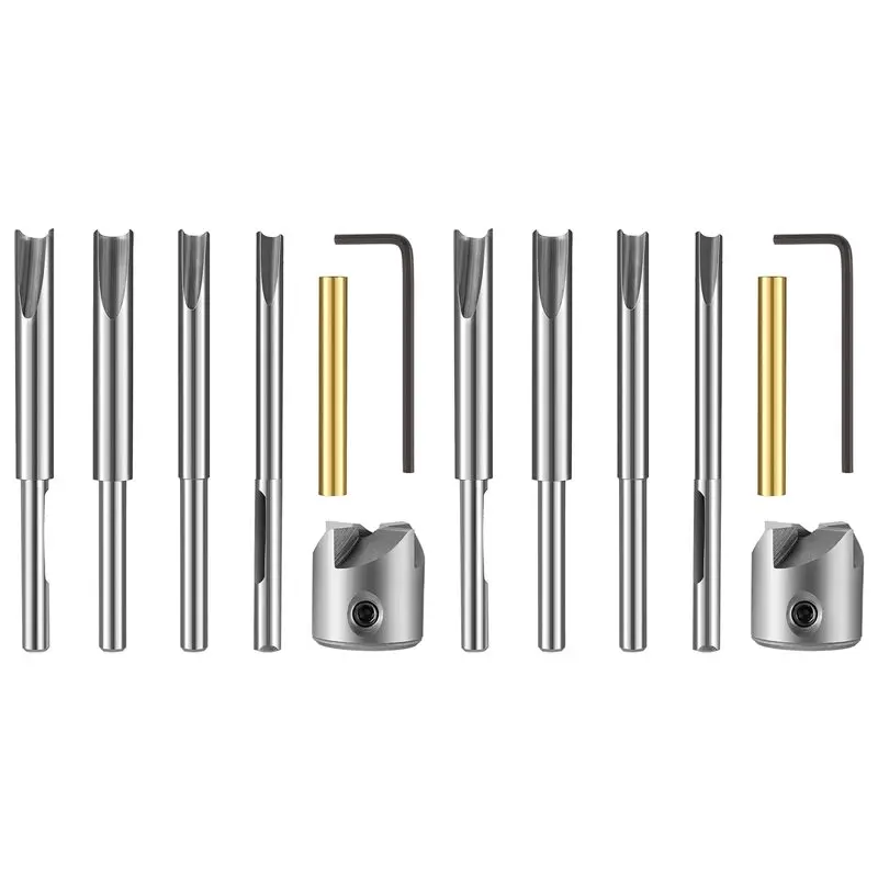 FYBL-14 Pieces Pen Barrel Trimmer Kit Pen Barrel Trimming System Mill Trimmer Set,Cutting Head Sleeve Adapter Hex Key Wrench