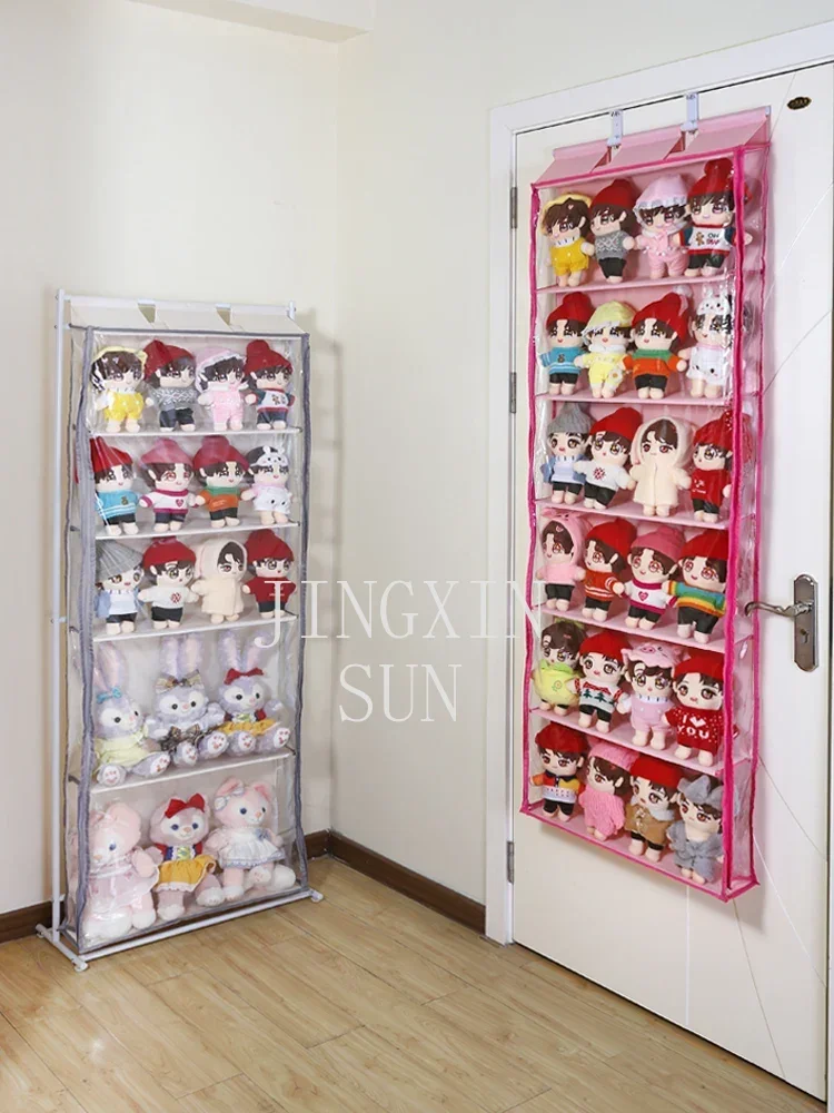 Behind the Door Doll Hanging Storage Bag Doll Plush Toy Cabinet Organizing Cartoon Doll Dustproof Household