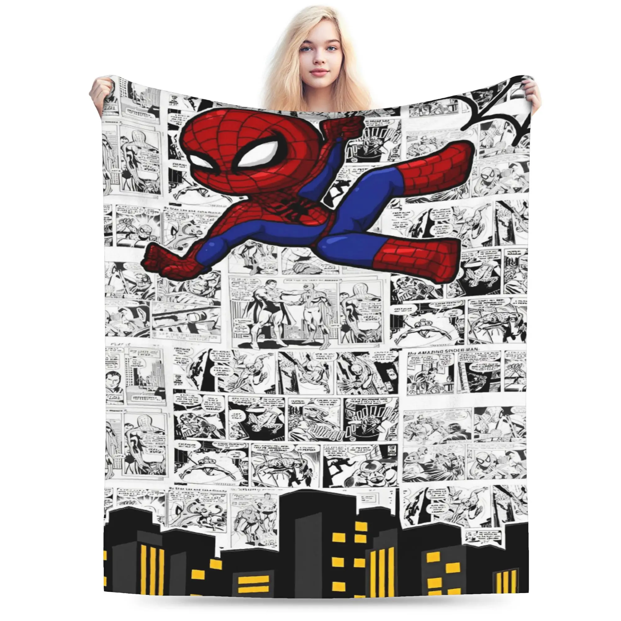 بطانية الرجل العنكبوت جودة دافئة وناعمة رمي بطانية الشتاء الاطفال غرفة المعيشة الجدة المفرش #1