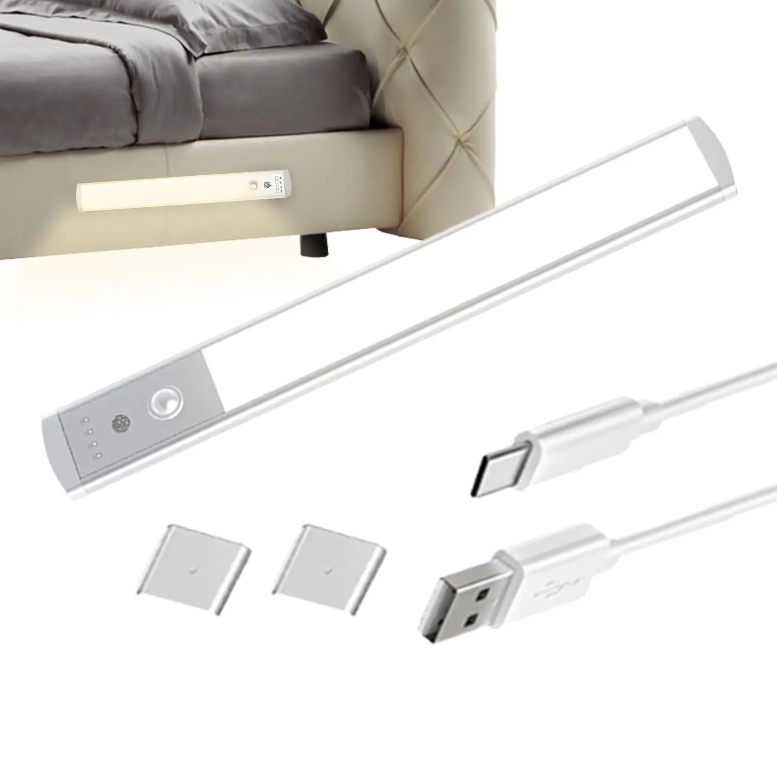 

Under Cabinet Lights Wireless Night Light Bar Motion Sensor Rechargeable Magnetic Lamp Strip For Shelf Hallway Kitchen Wall Desk