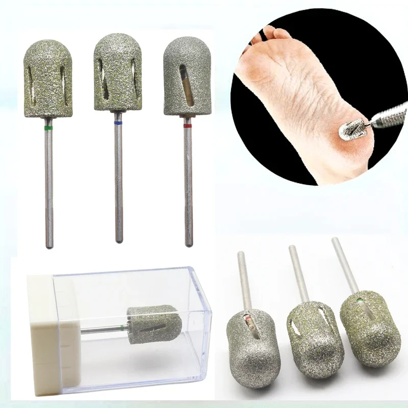 

1Pc 13mm High End Diamond Pedicure Nail Bit - 60# 120# 180Grit, Carbon Steel with Diamond Coating, Easy & Sharp Sanding Cap for