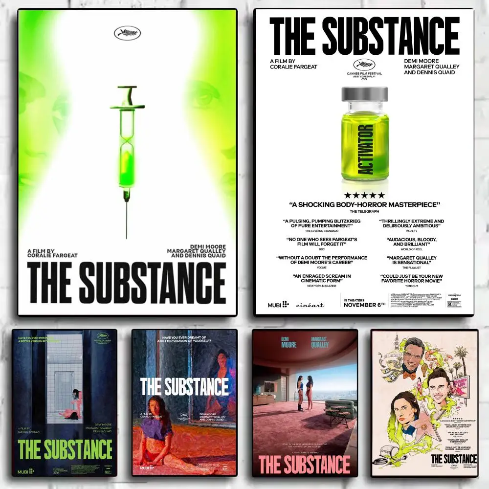 Classic movie T-The Substance Poster Wall Art Print Poster for Bedroom Living Room Home Decor Gift Artwork