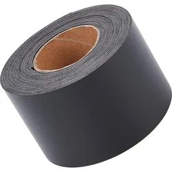 2 x 79 Black Leather Strap Double-Sided Lychee Pattern Flat Leather Strips 1.7mm Thick Soft Faux Leather Cord Strings