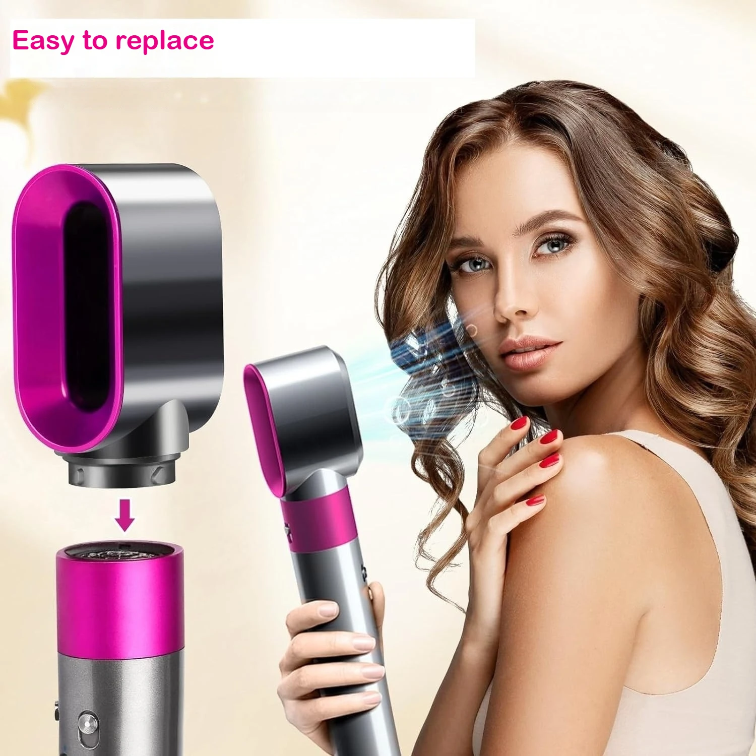 

Hair Curler Modeling Nozzle for Dyson Airwrap HS01 HS05 Hair Dryer Pre-Styling Nozzle Curling Barrels Attachments