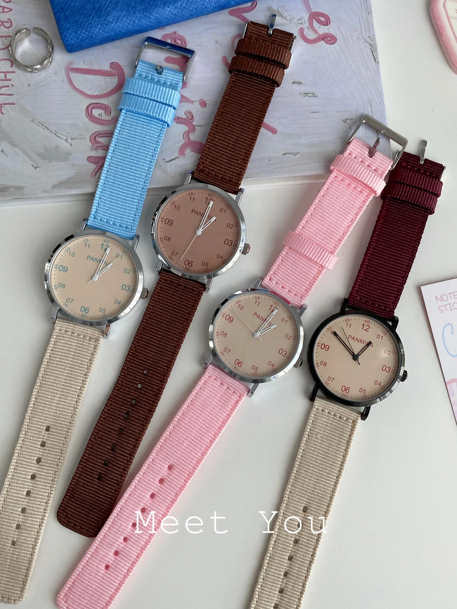 High-Quality Canvas Strap Watches For Students, Both Male And Female; Men'S And Women'S Watches; Quartz Fashion Watches.