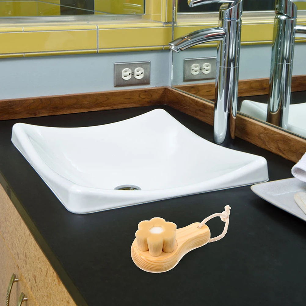 2 قطعة أداة تنظيف الوجه فرشاة تقشير لطيفة دليل جاف الوجه الغسيل زهر البرقوق شكل لإزالة الرؤوس السوداء والجلد