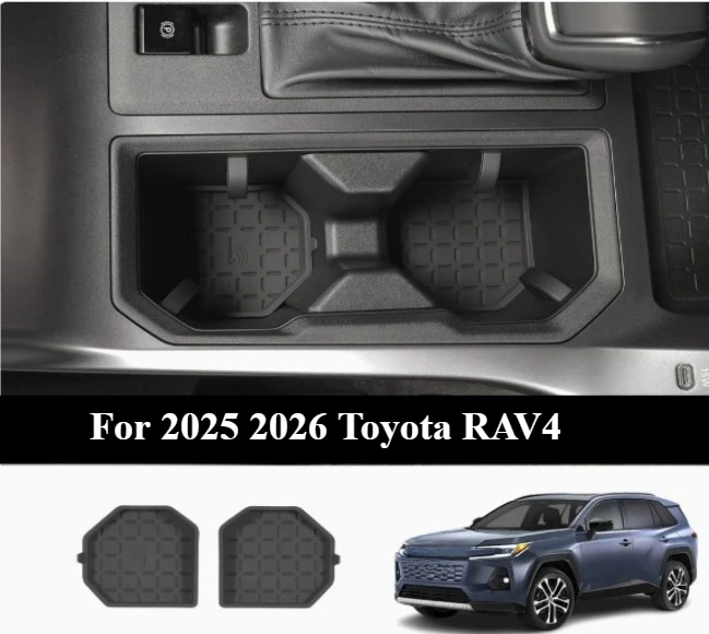 For 2025 2026 Toyota RAV4 Silicone water cup pad for central control to prevent collision and abnormal noise (left-hand drive)