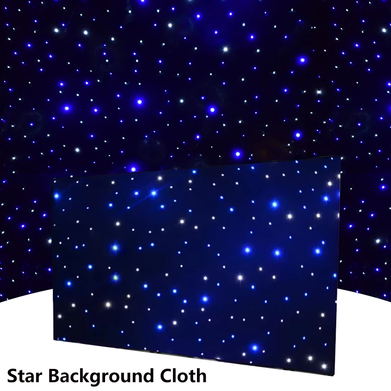 

High Quality LED Stage Drape Star Cloth Curtain Backdrop Background Screen for DJ Wedding Party Wedding Event Event Performances