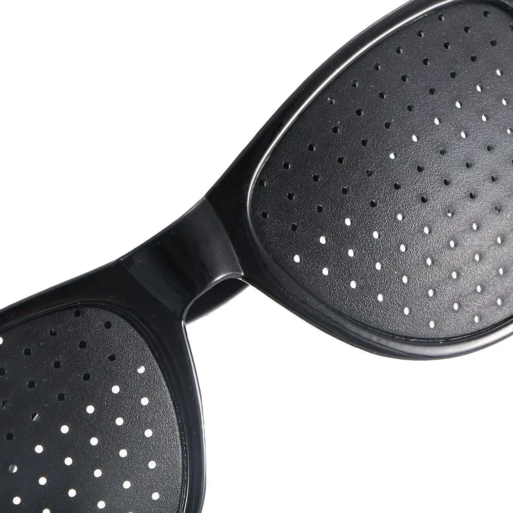 Пластиковые черные солнцезащитные очки с отверстиями для упражнений на глаза, очки-обскуры для улучшения зрения