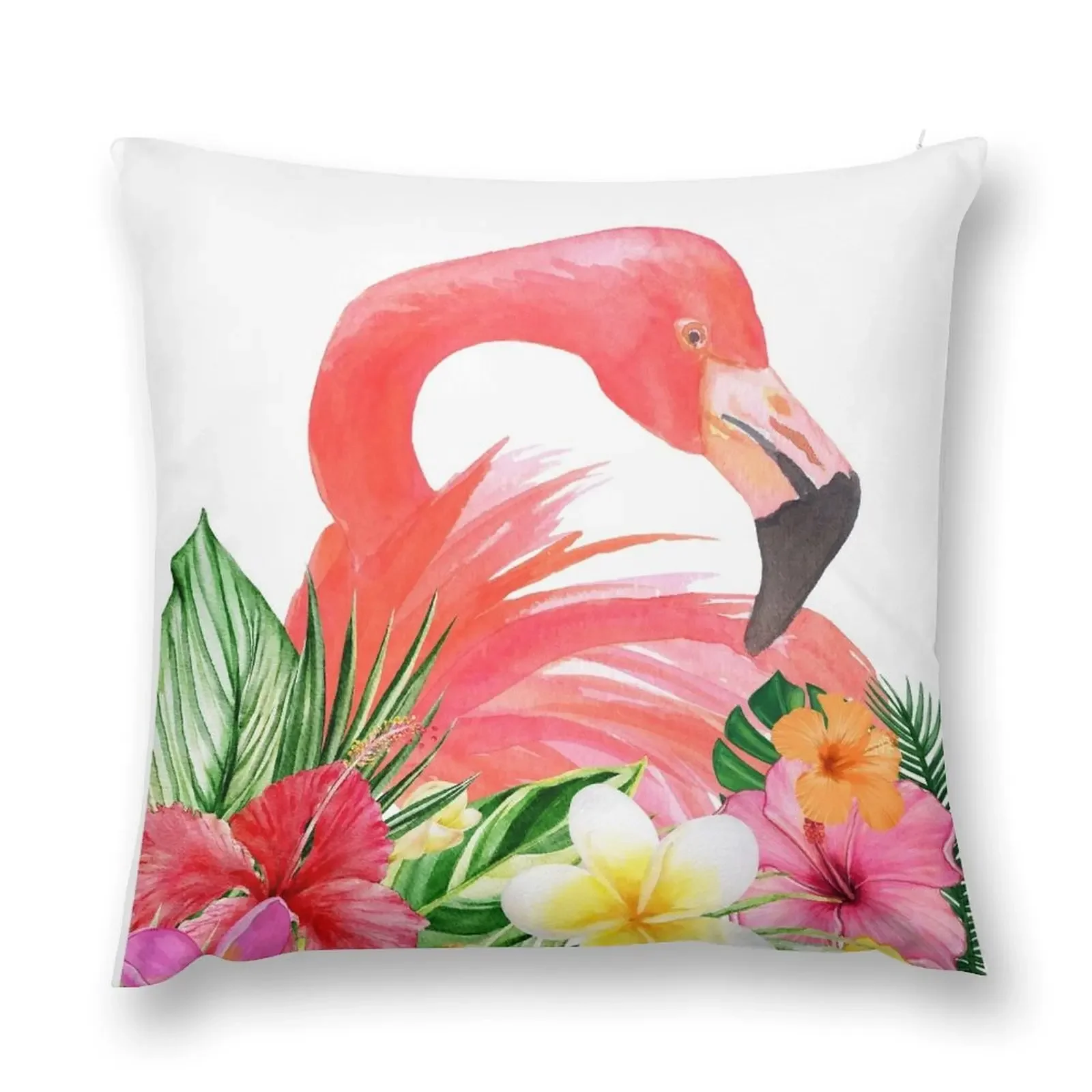 

Colorful Tropical Floral Flamingo Throw Pillow pillowcases for sofa cushions autumn decoration Decorative Cushion pillow