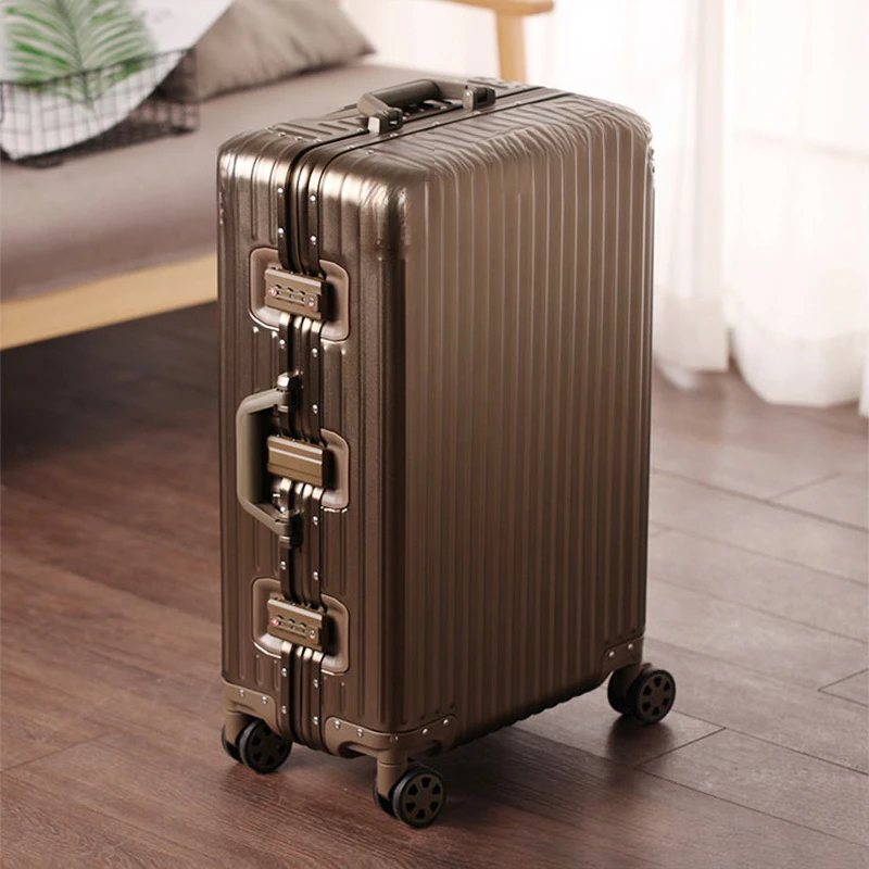 

Classic High-End Aluminum-Magnesium Alloy Luggage Universal Wheel Trolley Case Men and Women Password Boarding Travel Luggage