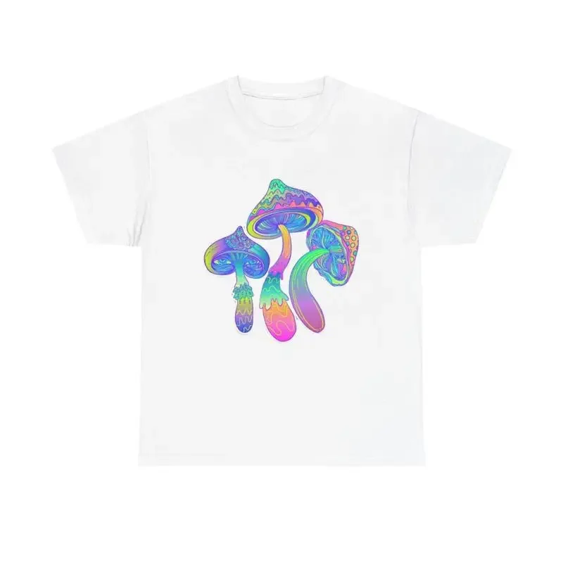 Trippy Mushrooms T Shirt Groovy 70S Retro Phish Heavy Cotton