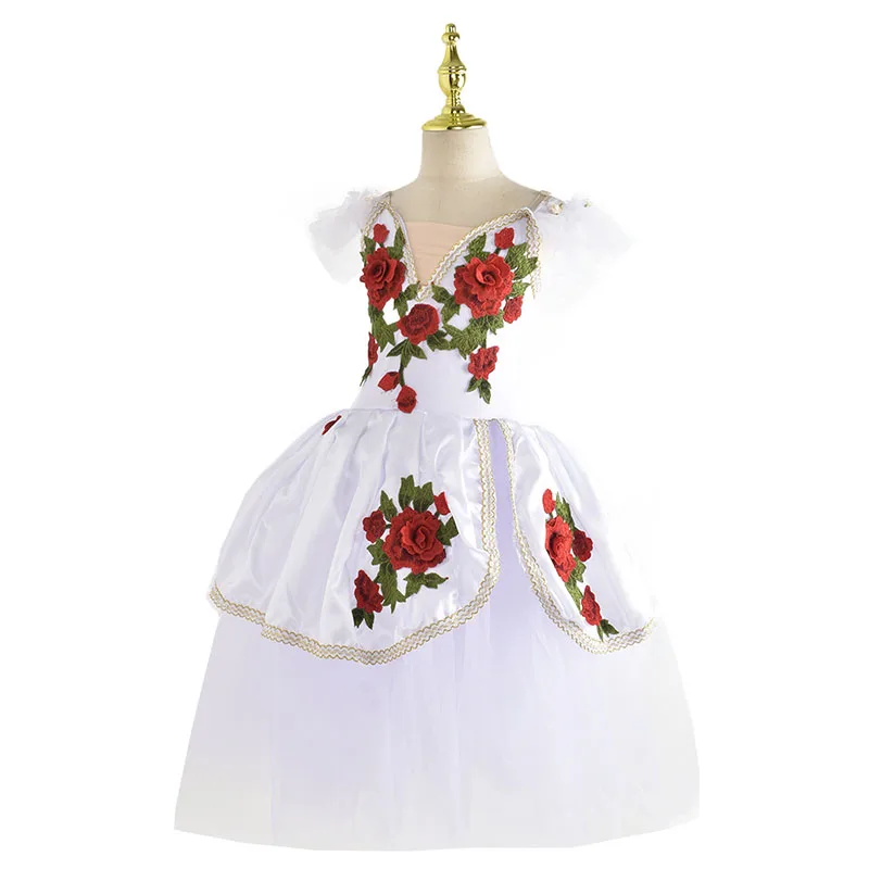 رومانسية الأطفال الباليه توتو فستان الفتاة تنورة رقص الذهب الترتر الباليه تنورة أداء الباليه الملابس فستان الأميرة الطويلة